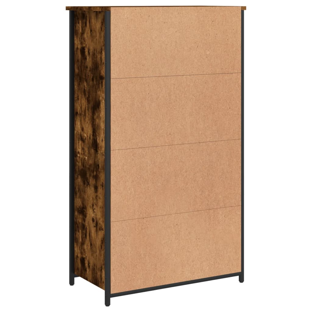 skab 62x32x106,5 cm konstrueret træ røget egetræsfarve
