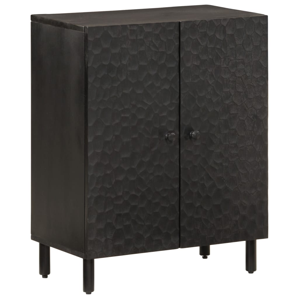 skab 60x33x75 cm massivt mangotræ sort