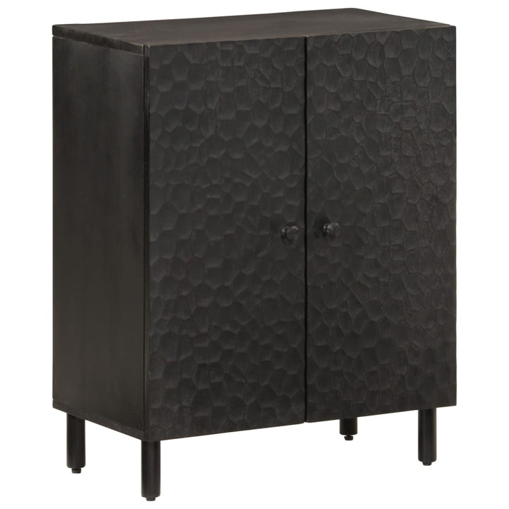 skab 60x33x75 cm massivt mangotræ sort