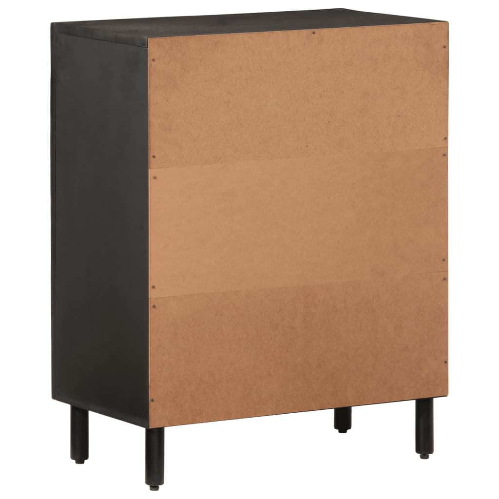 skab 60x33x75 cm massivt mangotræ sort
