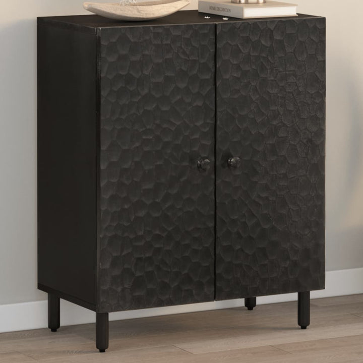 skab 60x33x75 cm massivt mangotræ sort