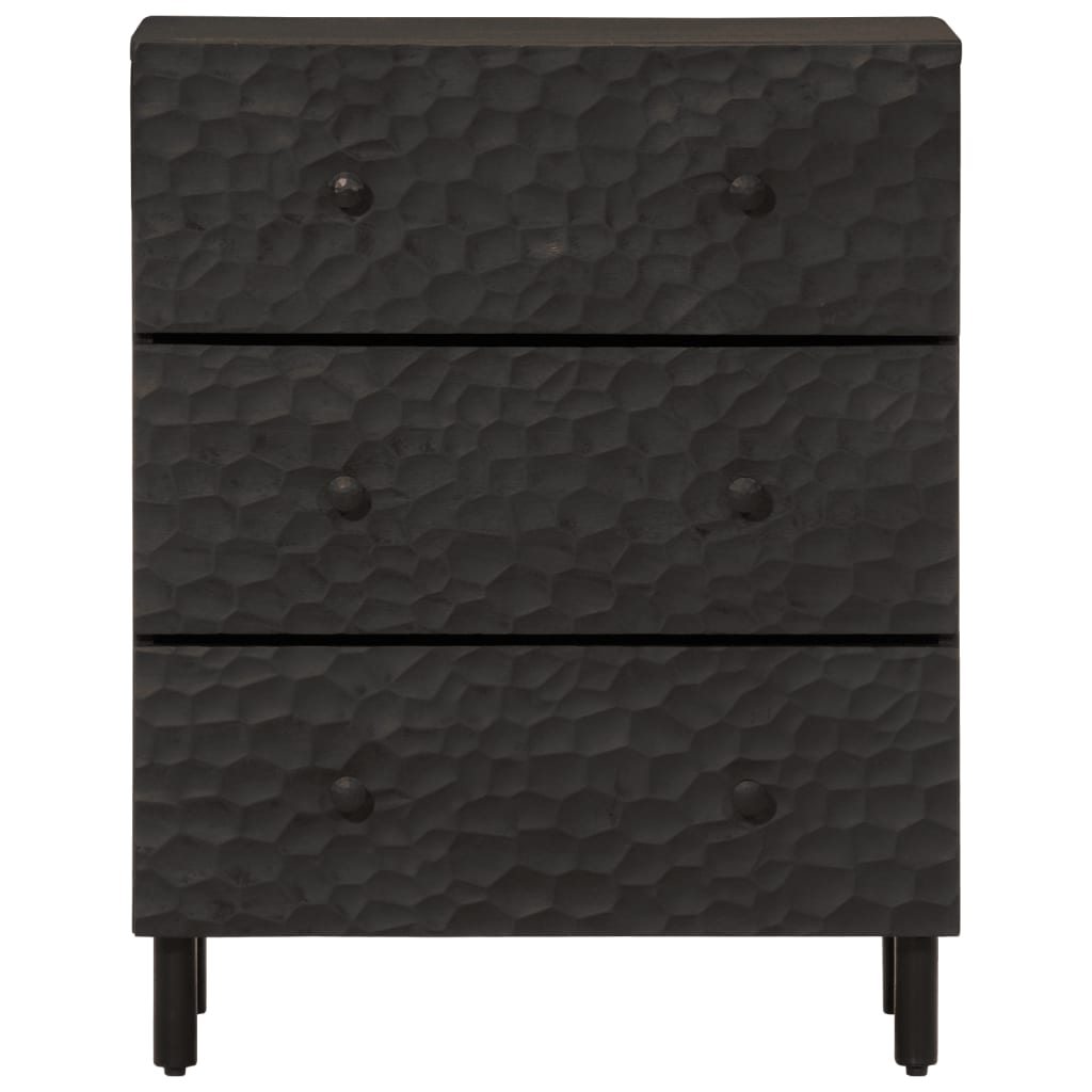 skab 60x33x75 cm massivt mangotræ sort