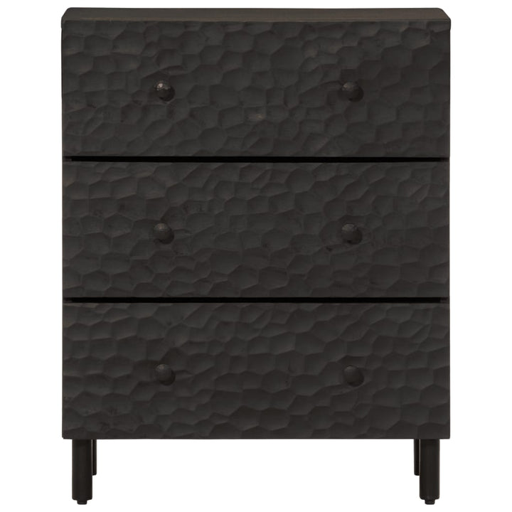 skab 60x33x75 cm massivt mangotræ sort
