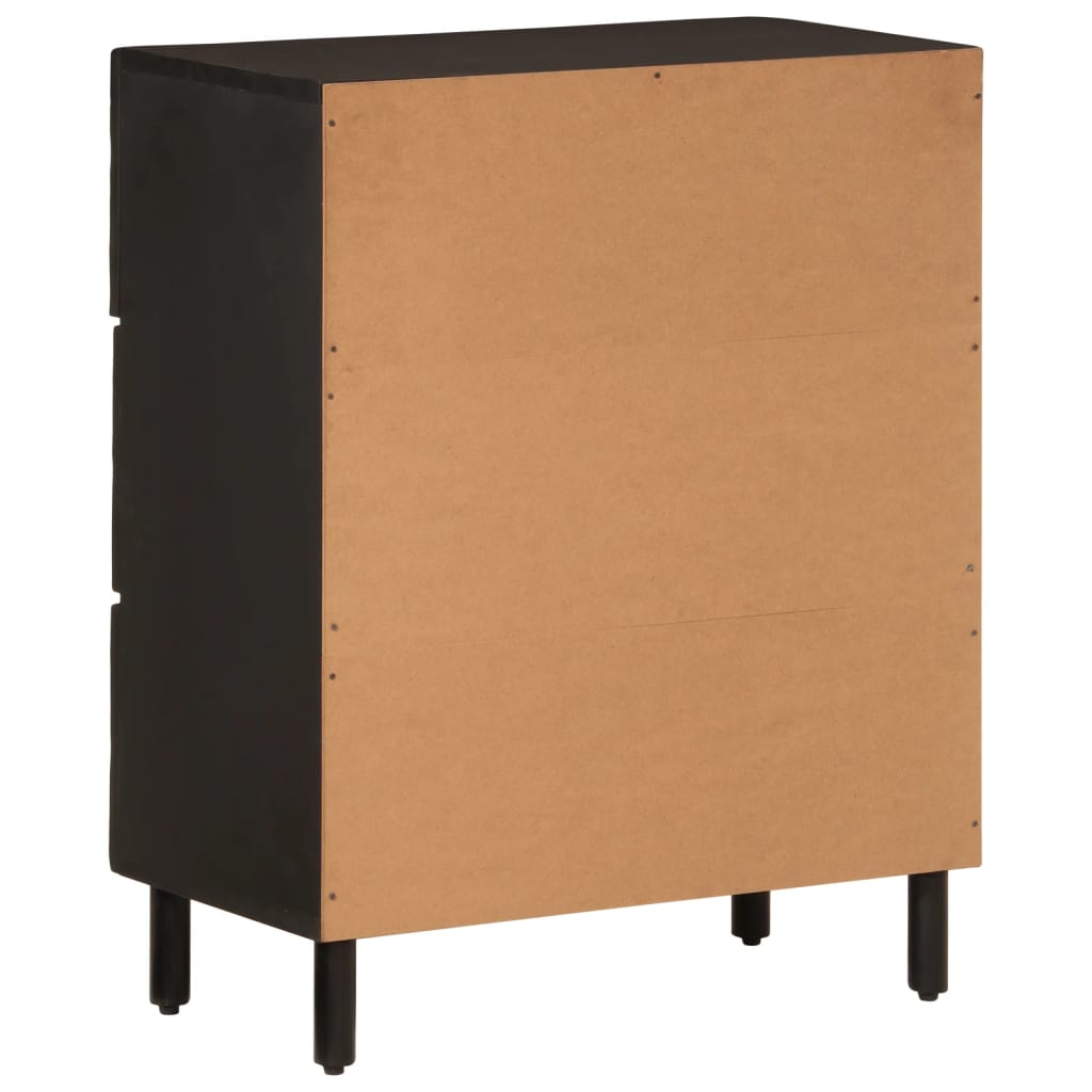 skab 60x33x75 cm massivt mangotræ sort