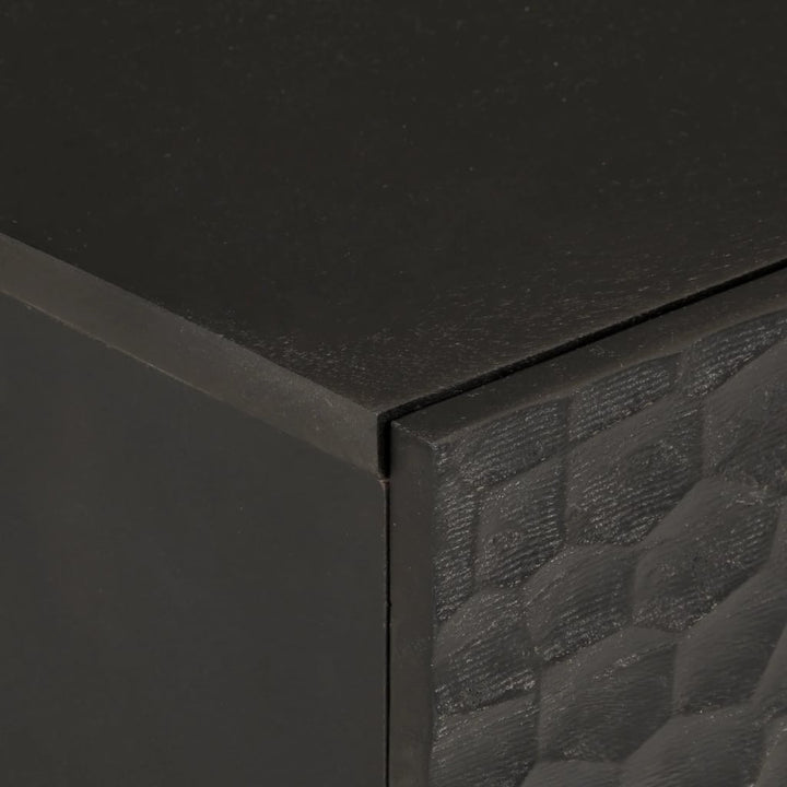 sengebord 50x33x60 cm massivt mangotræ sort