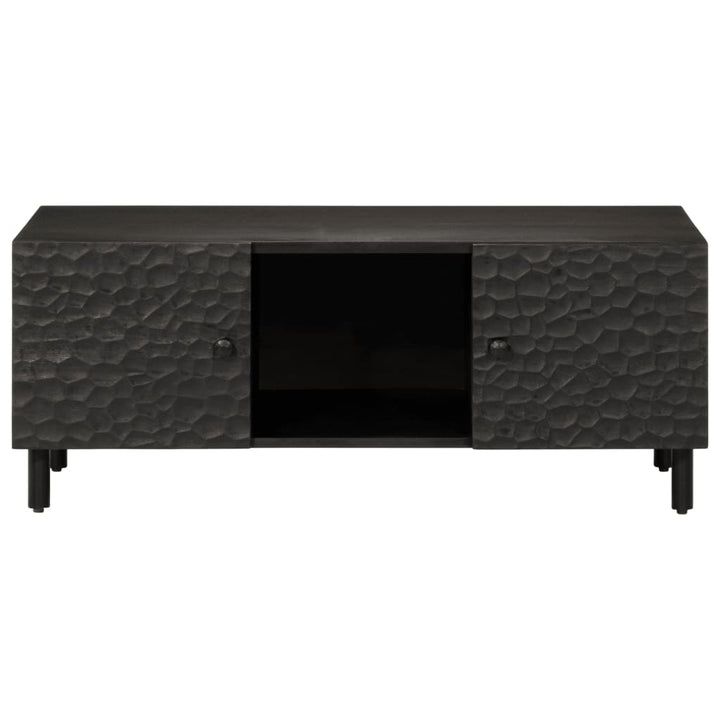 sofabord 100x54x40 cm massivt mangotræ sort