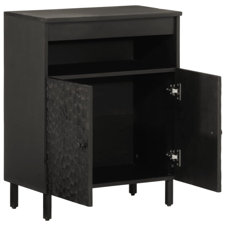skab 60x33x75 cm massivt mangotræ sort