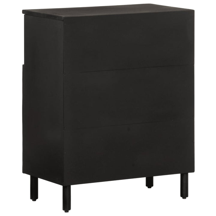 skab 60x33x75 cm massivt mangotræ sort