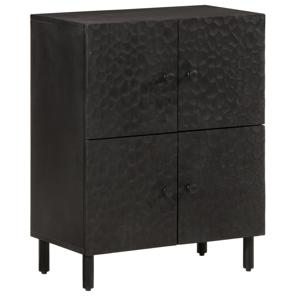 skab 60x33x75 cm massivt mangotræ sort
