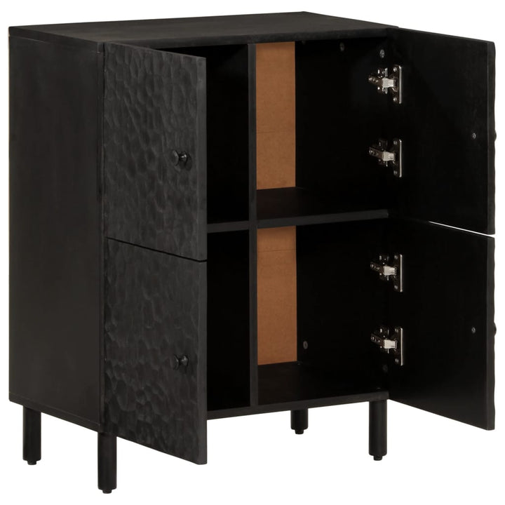 skab 60x33x75 cm massivt mangotræ sort