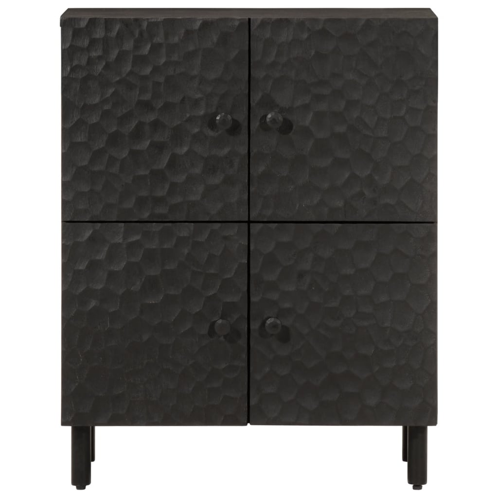 skab 60x33x75 cm massivt mangotræ sort
