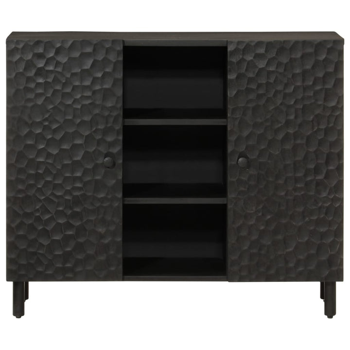 skab 90x33x75 cm massivt mangotræ sort