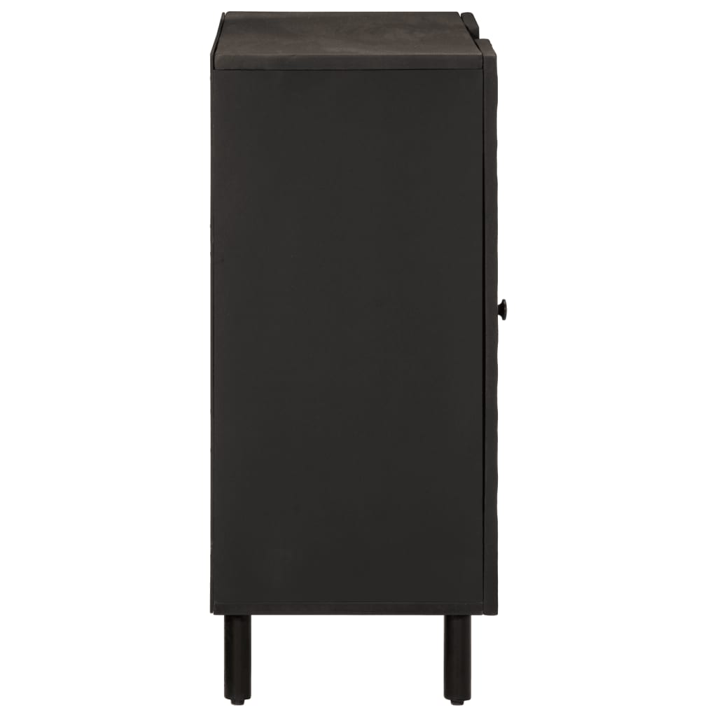 skab 90x33x75 cm massivt mangotræ sort