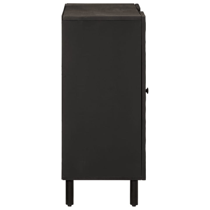 skab 90x33x75 cm massivt mangotræ sort