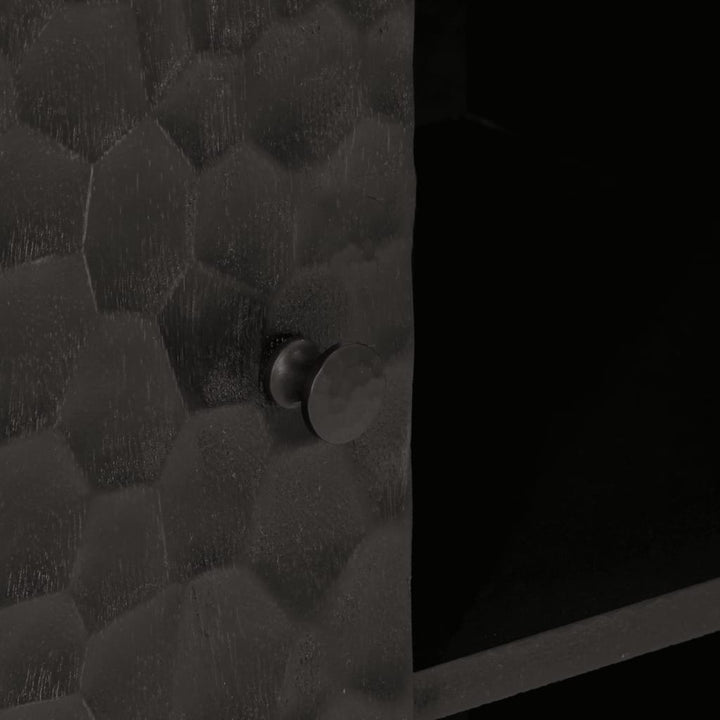 skab 90x33x75 cm massivt mangotræ sort