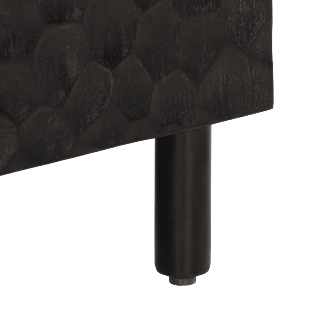 skab 90x33x75 cm massivt mangotræ sort