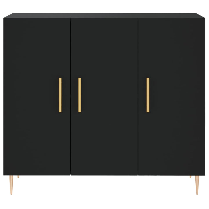 skab 90x34x80 cm konstrueret træ sort