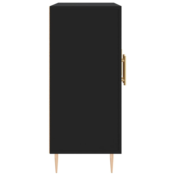 skab 90x34x80 cm konstrueret træ sort