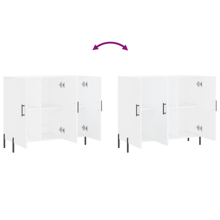 skab 90x34x80 cm konstrueret træ hvid