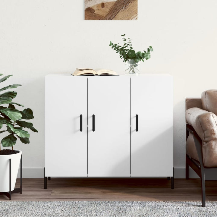 skab 90x34x80 cm konstrueret træ hvid
