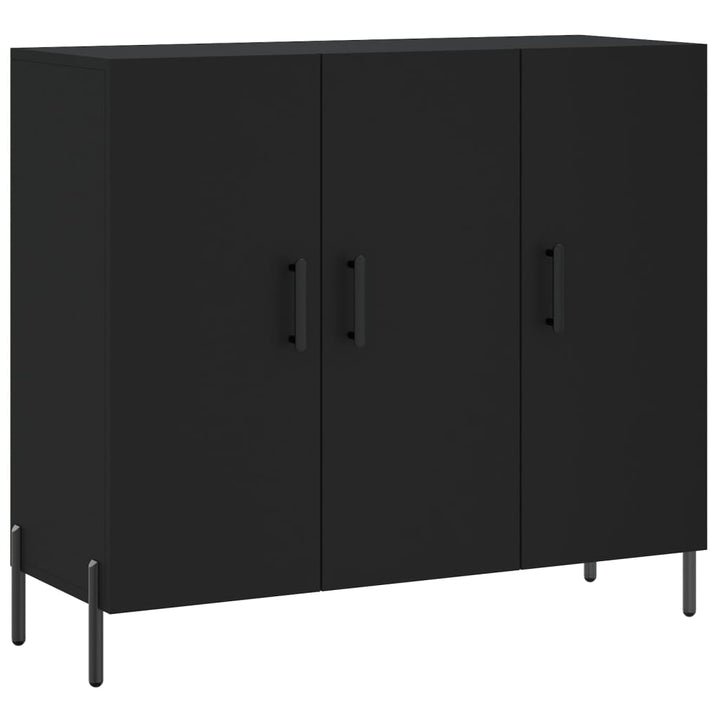 skab 90x34x80 cm konstrueret træ sort
