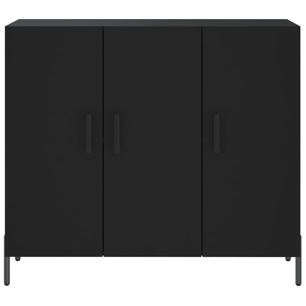 skab 90x34x80 cm konstrueret træ sort