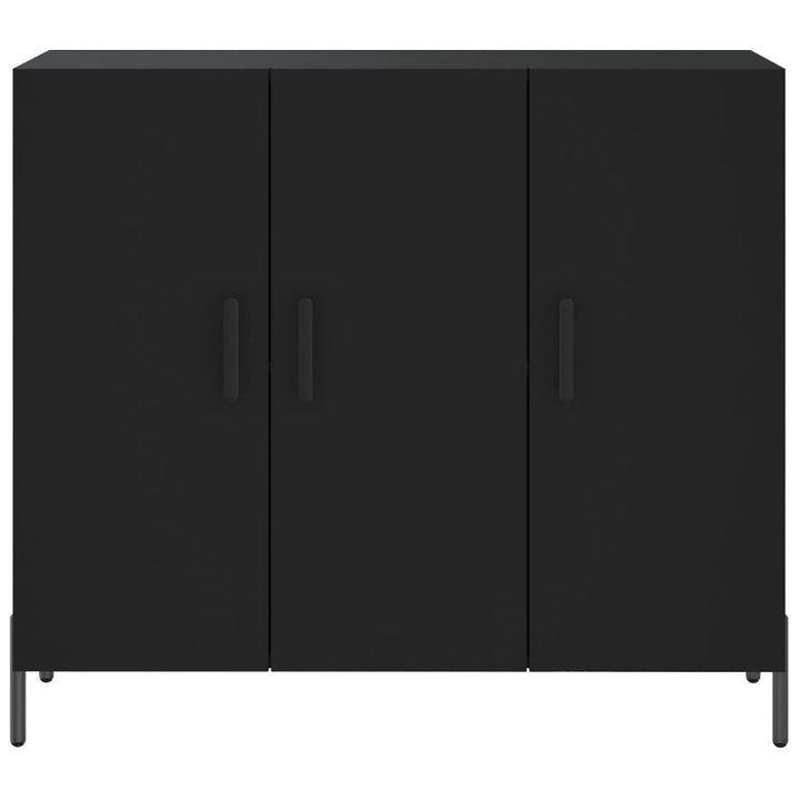 skab 90x34x80 cm konstrueret træ sort