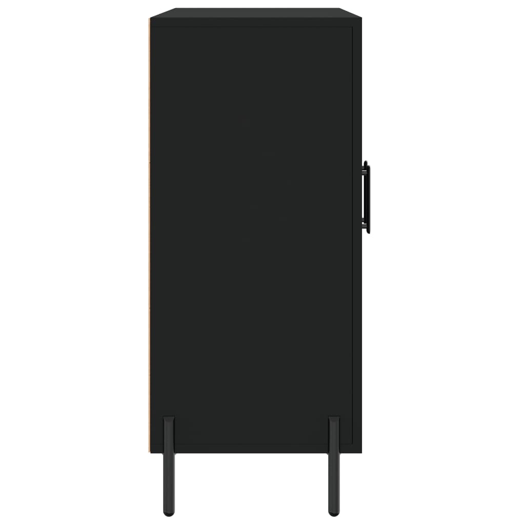 skab 90x34x80 cm konstrueret træ sort