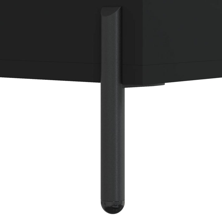 skab 90x34x80 cm konstrueret træ sort