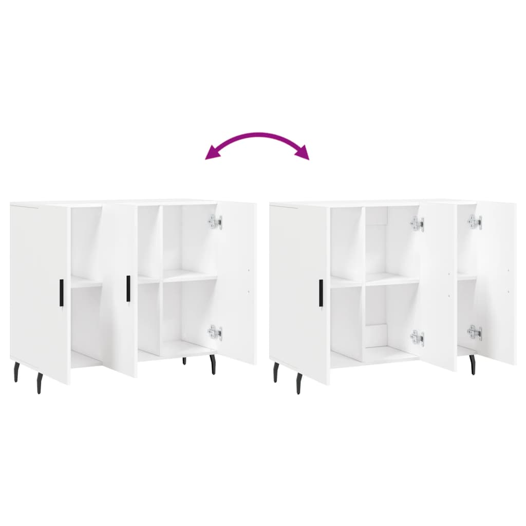 skab 90x34x80 cm konstrueret træ hvid