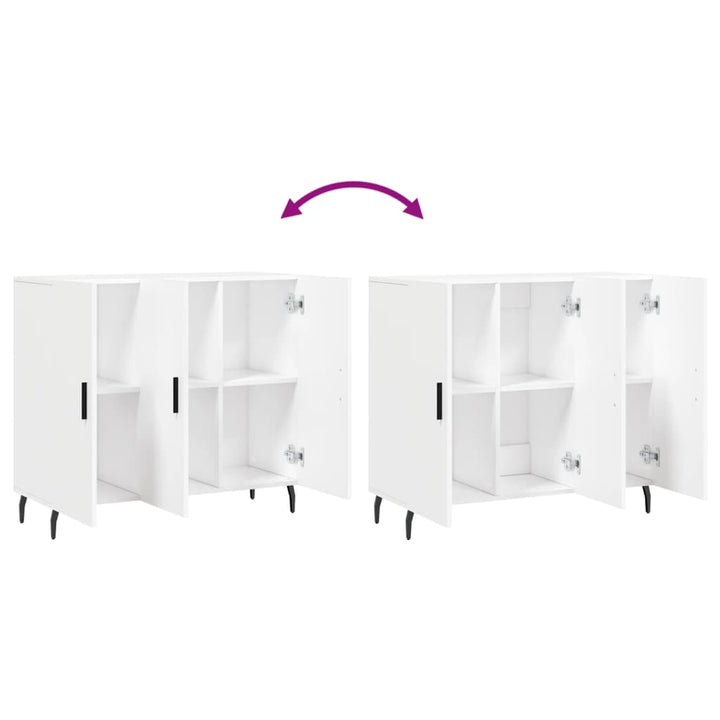 skab 90x34x80 cm konstrueret træ hvid