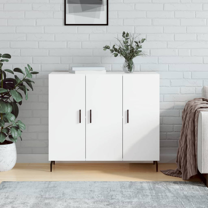 skab 90x34x80 cm konstrueret træ hvid