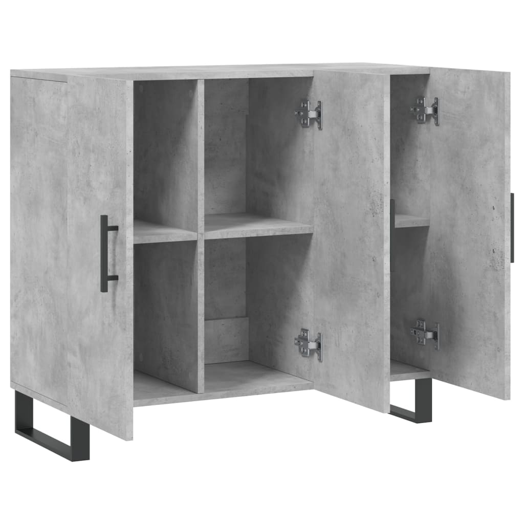 skab 90x34x80 cm konstrueret træ betongrå
