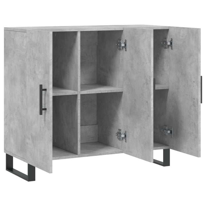 skab 90x34x80 cm konstrueret træ betongrå