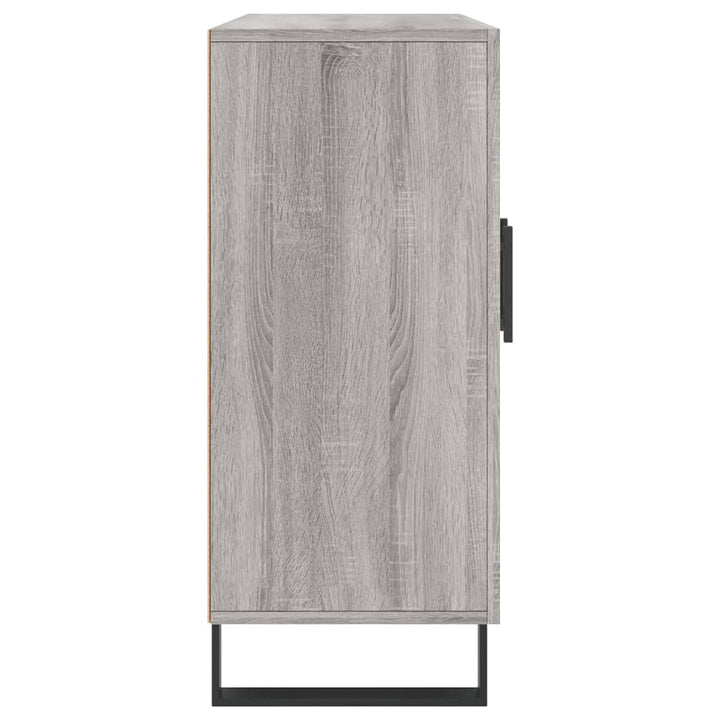 skab 90x34x80 cm konstrueret træ grå sonoma-eg