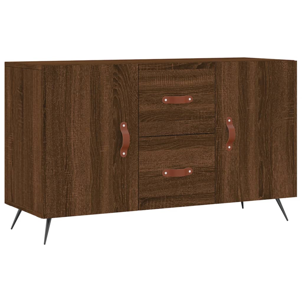 skænk 100x36x60 cm konstrueret træ brun egetræsfarve
