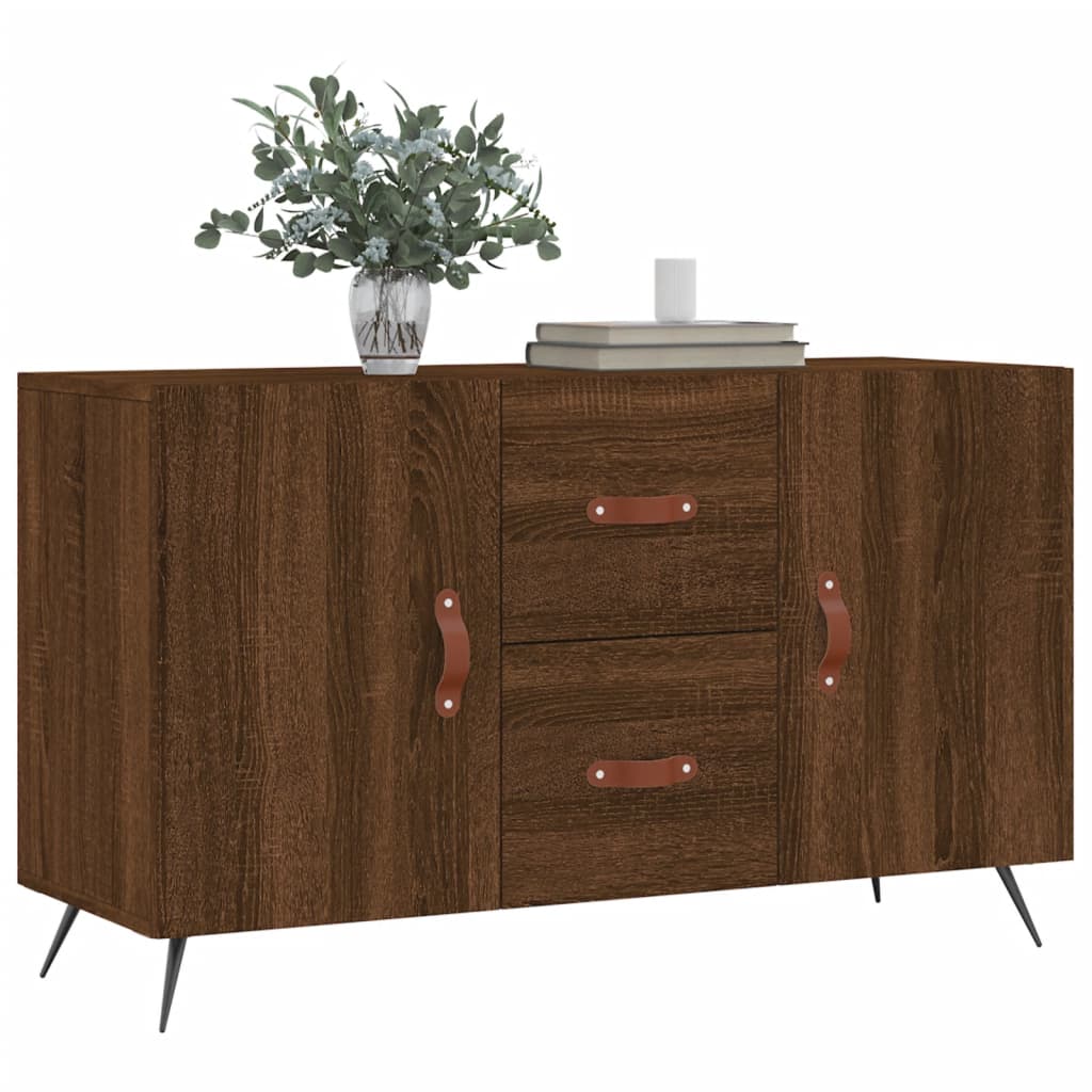 skænk 100x36x60 cm konstrueret træ brun egetræsfarve