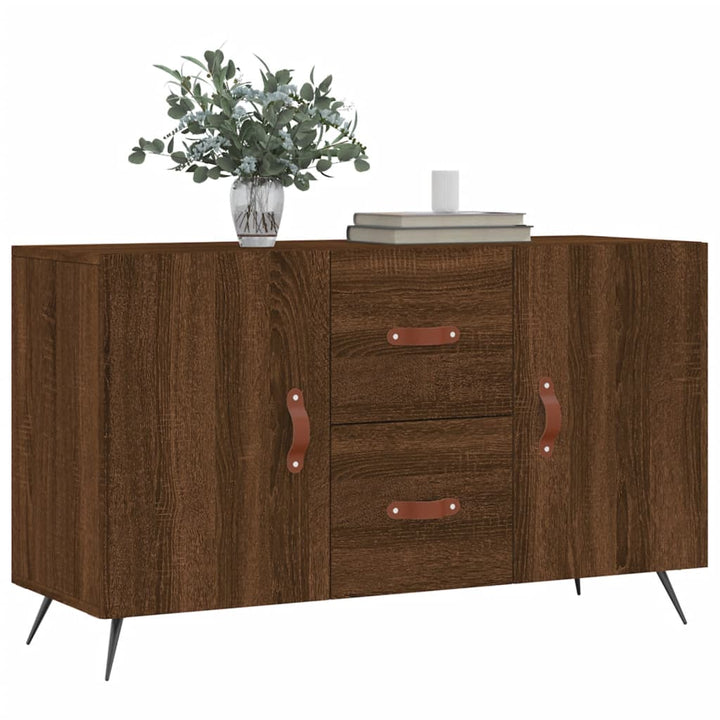 skænk 100x36x60 cm konstrueret træ brun egetræsfarve