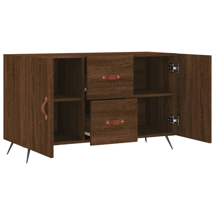 skænk 100x36x60 cm konstrueret træ brun egetræsfarve