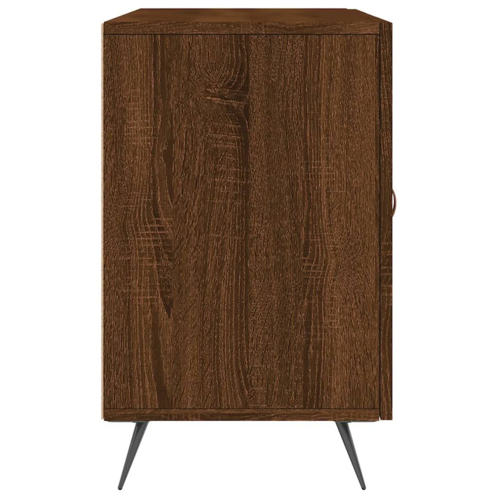 skænk 100x36x60 cm konstrueret træ brun egetræsfarve