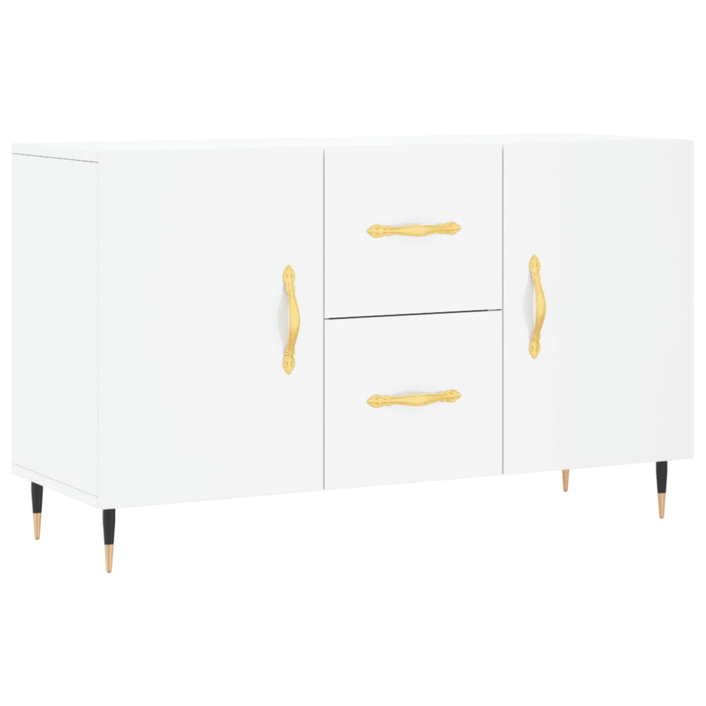 skænk 100x36x60 cm konstrueret træ hvid højglans