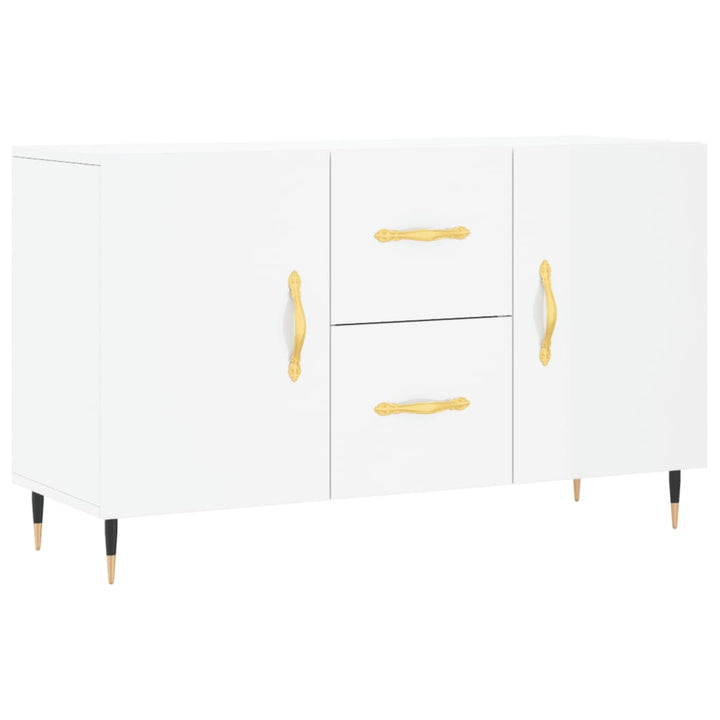 skænk 100x36x60 cm konstrueret træ hvid højglans