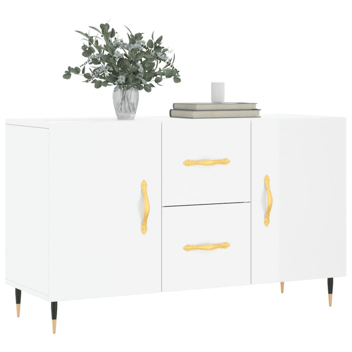 skænk 100x36x60 cm konstrueret træ hvid højglans