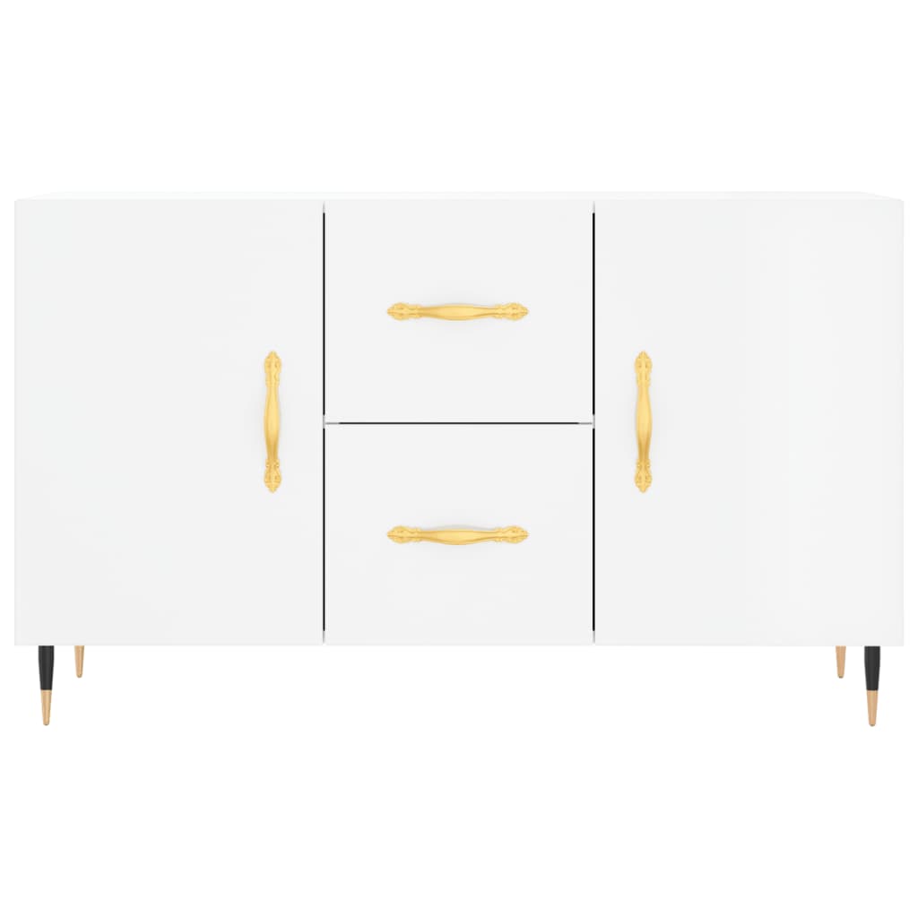 skænk 100x36x60 cm konstrueret træ hvid højglans