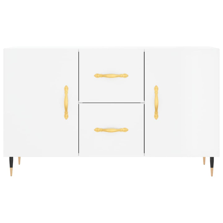 skænk 100x36x60 cm konstrueret træ hvid højglans