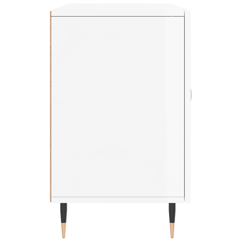 skænk 100x36x60 cm konstrueret træ hvid højglans