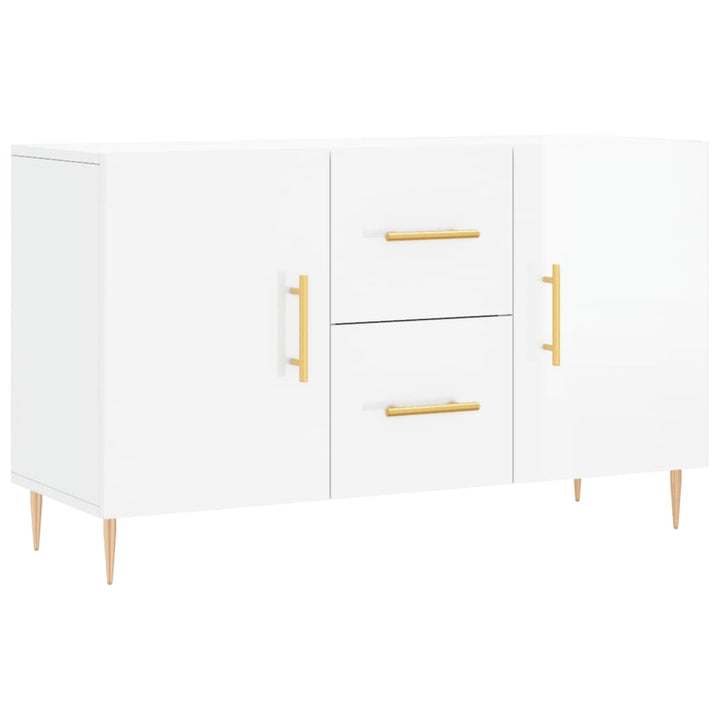skænk 100x36x60 cm konstrueret træ hvid højglans