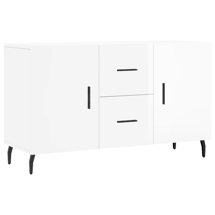 skænk 100x36x60 cm konstrueret træ hvid højglans