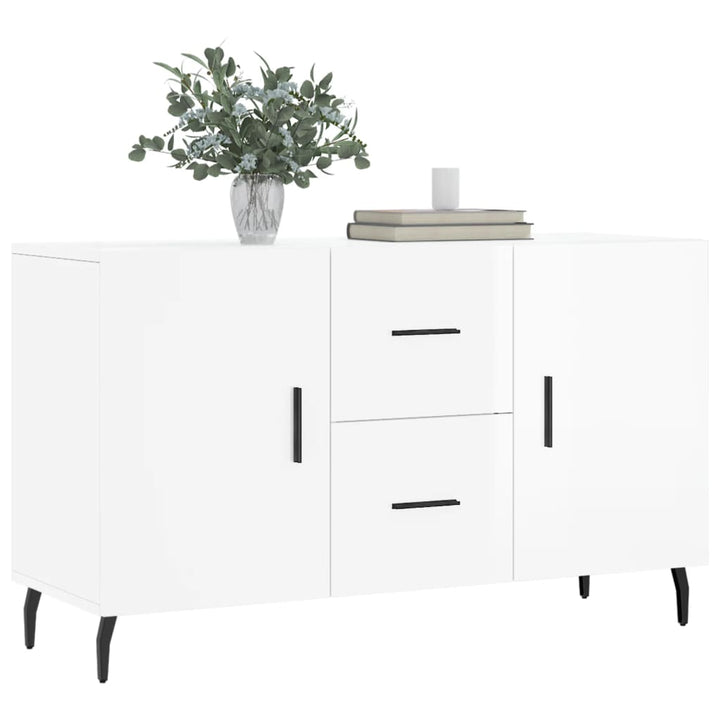 skænk 100x36x60 cm konstrueret træ hvid højglans