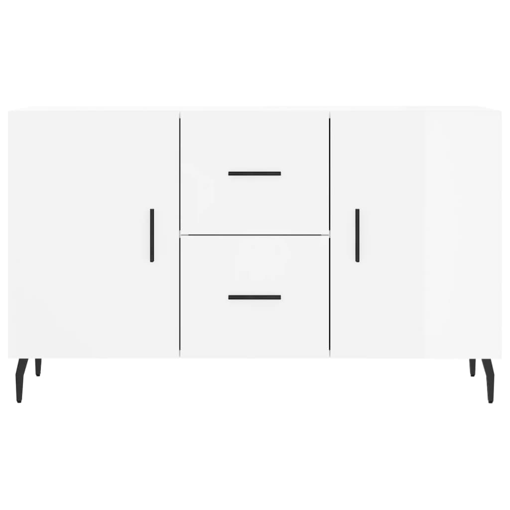 skænk 100x36x60 cm konstrueret træ hvid højglans